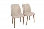 2-jų kėdžių komplektas Kalune Design Nova 071 V2, smėlio