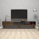 TV staliukas Kalune Design Televizoriaus stovas Milan - Walnut, Juodas