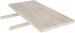 Stalo prailginimo plokštė OXFORD, 50x100 cm, medžiaga: klijuota ąžuolo medienos plokštė, apdaila: alyvuota, spalva: balta
