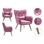 Fotelis, 68x92x70 cm, rožinis