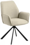 Dining chair GLENDA with armrest, beige