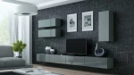 Cama Living room cabinet set VIGO 13 pilkas/pilkas gloss