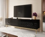 TV staliukas Cama Meble Abeto, 200x42x60 cm, juodas