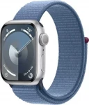 Išmanusis laikrodis Apple Watch 9 41mm GPS Sidabrinis Alu Sport Loop Mėlyna (mr923qc/a)