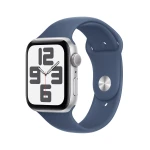 Apple Watch SE GPS 40mm Silver Aluminium Case with Denim Sport Band - S/M MXEC3ET/A