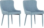 Beliani 2 kėdžių rinkinys valgomasis mėlynas SOLANO