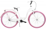 Miesto dviratis AZIMUT City Lux 28" 2021, baltas/rožinis