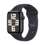 Išmanusis laikrodis Apple Watch SE GPS, 44 mm, Vidurnakčio spalvos aliuminio korpusas su vidurnakčio spalvos sportiniu dirželiu - S/M