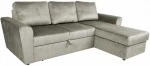 Corner sofa bed INGMAR beige velvet