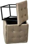 Puff-transformer 5in1 - 5 stools in 1 pouffe cappuccino velvet 2284