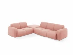 Kairinė kampinė sofa Windsor & Co Lola, 315x250x72 cm, rožinė