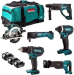 Makita įrankių komplektas DLX6038T 18V 3x5,0ah Li-ion (DDF482,DTD152,DHR202,DSS610,DJR186,DTM51)