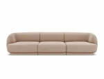 Sofa Micadoni Home Miley Miley 259x85x74 cm, smėlio spalvos