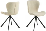 Dining chair BATILDA-A1 cream/juodas