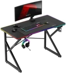 Huzaro Hero 1.7 RGB žaidimų stalas juodas