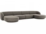 Panoraminė sofa Micadoni Miley, 334 x 155 x 74 cm, pilka