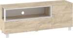 TV staliukas Meblocross Vegas, 60x150x42 cm, balta/smėlio