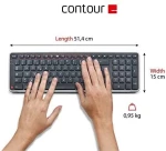 Contour Balance Klaviatūra su laidu DE-išdėstymas juodas retail