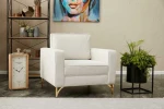 Hanah Home 1 sėdynės sofa Berlin - Kreminis, Gold