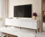TV staliukas Cama Meble Abeto, 200x42x60 cm, baltas