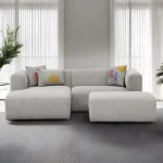 Kampinė sofa Linden Mini Left - Light Grey