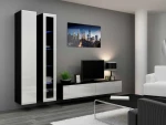 Cama Living room cabinet set VIGO 3 juodas/baltas gloss