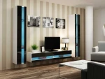 Cama Living room cabinet set VIGO NEW 3 baltas/juodas gloss