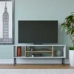 TV staliukas Kalune Design TV stalas Garvin - Baltas, Oak