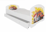 Vaikiška lova ADRK Furniture Pepe Fire truck, 70x140 cm, įvairių spalvų
