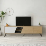 TV staliukas Kalune Design Televizoriaus stovas Fiona - Oak, Baltas