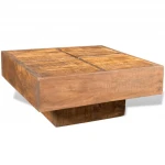 Antikvarinio stiliaus kavos staliukas iš mango medienos, rudas