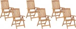 Shumee rinkinys 6 sodo kėdės lengvas medinis JAVA