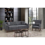 Sofa Kalune Design Sofos ir lovos komplektas Marta - Mėlyna