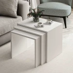 TV staliukas Kalune Design Lizdų stalas (3 vienetai) Alya - Baltas
