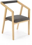 AZUL 2 chair, natural oak / pilkas