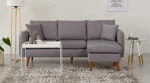 Kalune Design Kampinė sofa Sofia Köşe Right - Pilkas