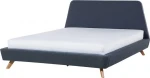 Beliani Minkšta lova 160 x 200 cm tamsiai mėlyna VIETA
