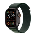 Apple Watch Ultra 2 GPS + Cellular 49mm Black Titanium Case with Dark Green Alpine Loop - Medium MX4R3UL/A