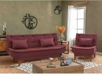 Sofa Hanah Home Sofos ir lovos komplektas Santo - Claret Raudona