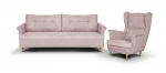 Minkštų baldų komplektas Bellezza Elite I, rožinis