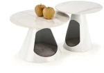 OSARIO coffee table, baltas marble / baltas