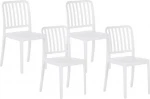 Beliani Parinktas iš 4 sodo kėdės balta SERSALE