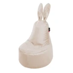 Sėdmaišis Qubo™ Mommy Rabbit, aksomas, smėlio spalvos