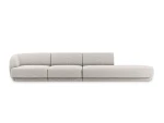 Sofa Micadoni Home Miley right, 302x85x74 cm, pilka