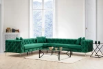 Hanah Home Kampinė sofa Como Left - Žalias