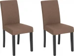 Beliani 2 valgomojo kėdės rudos spalvos BROADGAY rinkinys