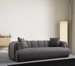 Sofa Puffy 3 Plain, pilkas