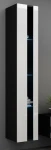 Cama sieninė lentyna VIGO NEW 180/40/30 (spalva: juoda/blizgi balta)