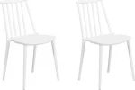 Beliani 2 valgomųjų kėdžių rinkinys baltas VENTTNOR