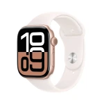 Apple Watch Series 10 GPS + Cellular 46mm Rose Gold Aluminium Case with Light Blush Sport Band - S/M MWY63ET/A